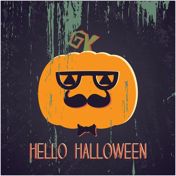 Merhaba halloween balkabağı — Stok Vektör