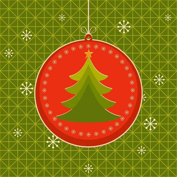 Joyeux Noël ! Bonne année ! Un arbre. Vacances avec sapin — Image vectorielle