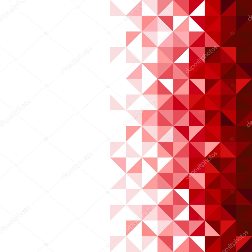 Abstract, geometric background, triangle and square, red