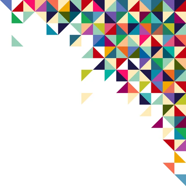 Abstrak, latar belakang geometris, segitiga dan persegi, penuh warna - Stok Vektor