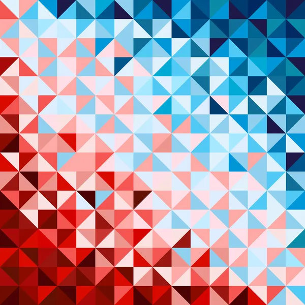 Abstrakter geometrischer Hintergrund, rot und blau — Stockvektor