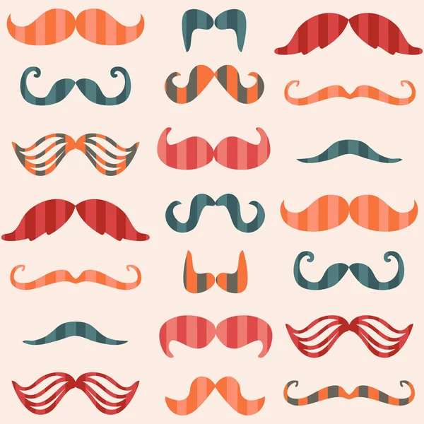 Mustache seamless pattern — Stock Vector