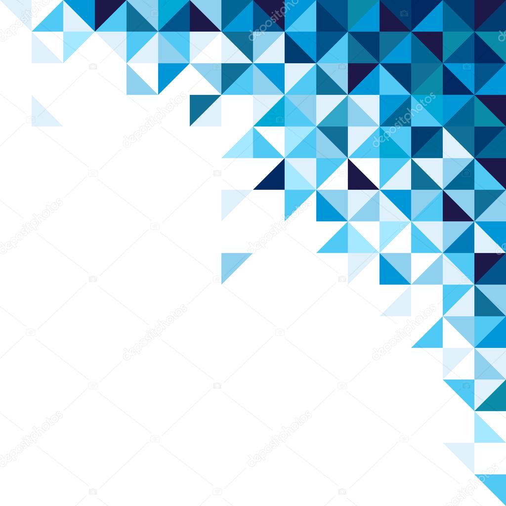 Abstract, geometric background, triangle and square, blue