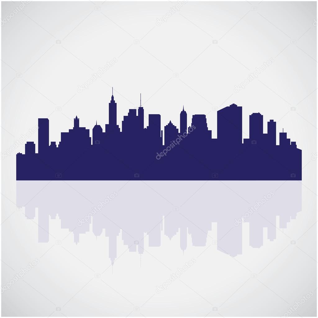 Abstract panorama city background