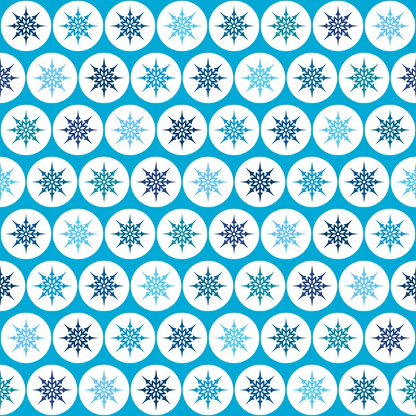 Snöflingor sömlöst mönster — Stock vektor