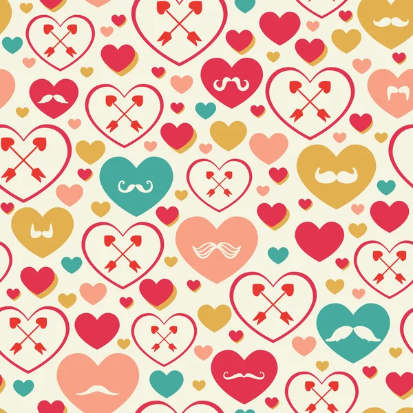 Seamless pattern of Valentine's Day — Stock Vector