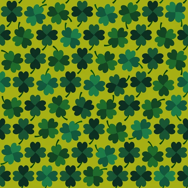 St Patricks jour trèfle motif sans couture — Image vectorielle