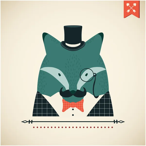 Carte Wolf . — Image vectorielle