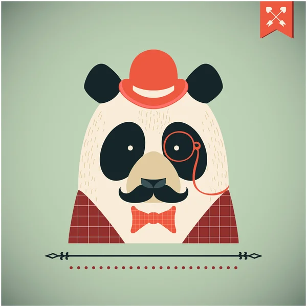 Panda card. — Stock Vector