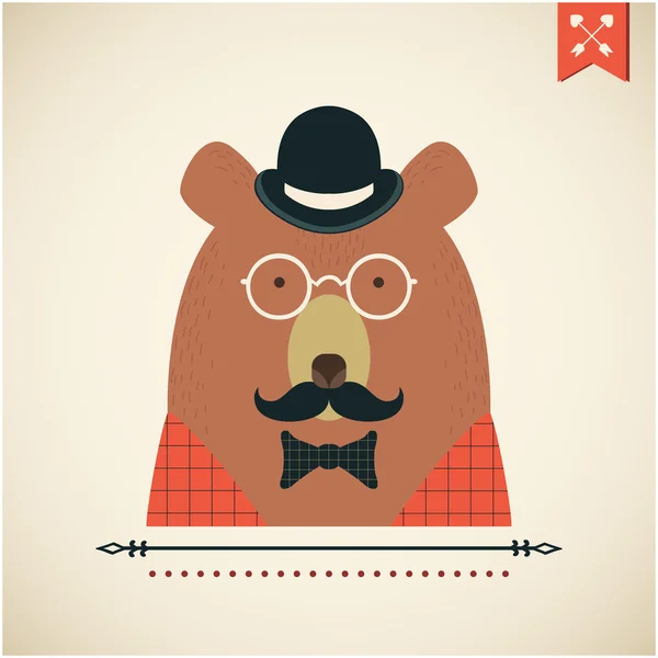 Bear card. — Stock Vector