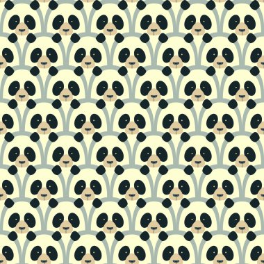 Panda kesintisiz çizgi deseni