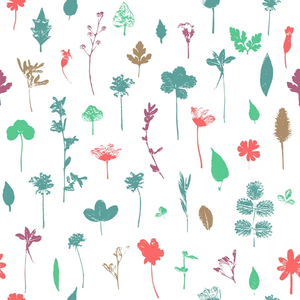花とシームレスな花のパターン — ストックベクタ