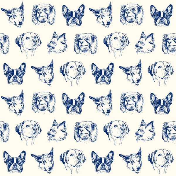 Dogs seamless pattern — Stock Vector