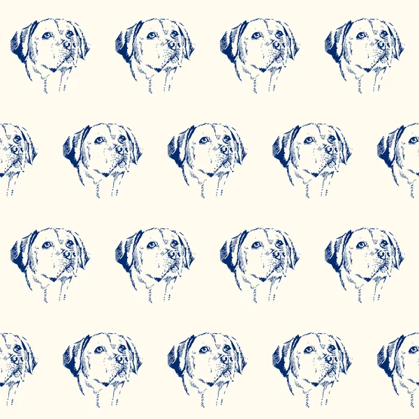 Retriever dog seamless pattern — Stock Vector