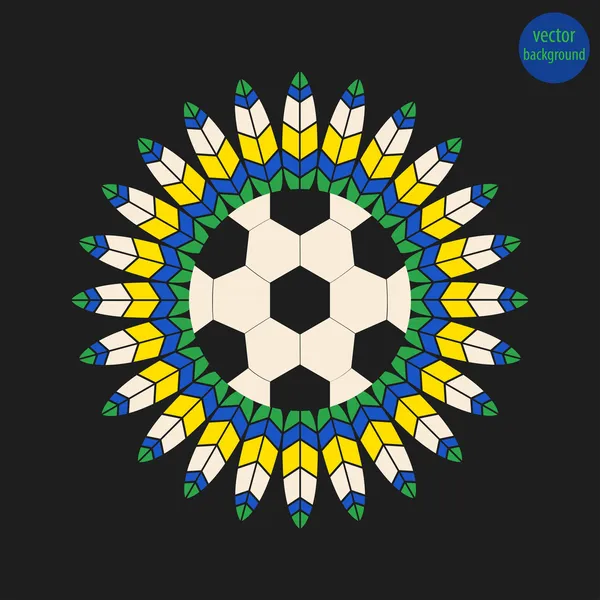 Brazilian Soccer ball — Stock Vector