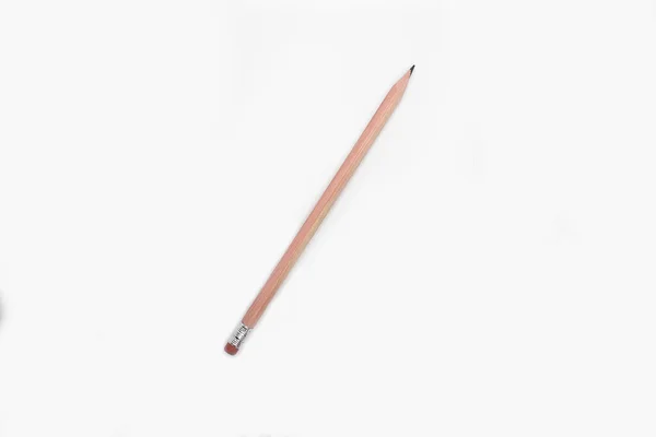 Egy Egyszerű Ceruza Fehér Háttér Rajzolásához — Stock Fotó