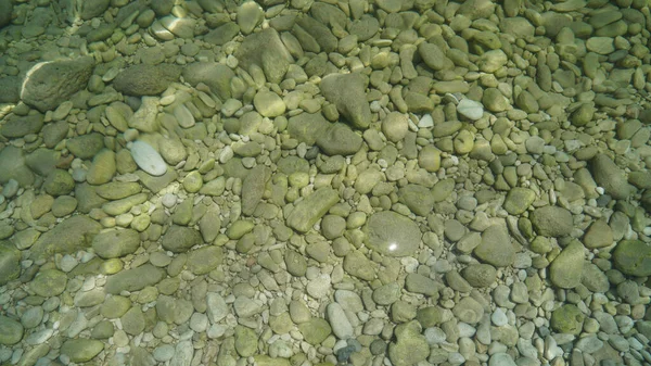 해안에 돌조각들 — 스톡 사진