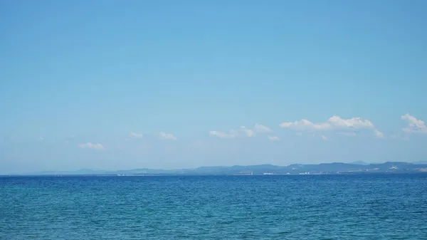 Las Aguas Del Mar Jónico Agua Mar Soleada Costa Albania —  Fotos de Stock