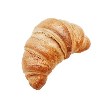 Beyaz arka plan üzerinde izole Fransız kruvasan