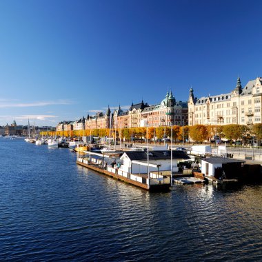 stockholm şehir Limanı kısmında geniş bir görüş. İsveç