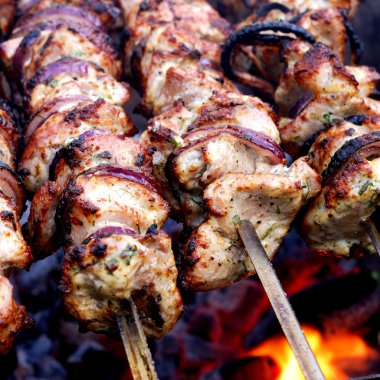 ızgara kafkas barbeküsü yakın plan
