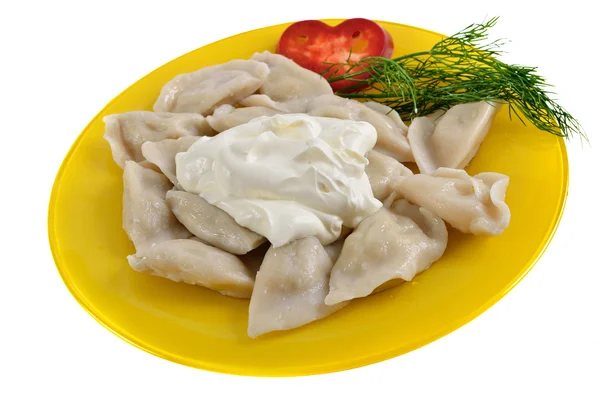 Dumplings on the dish — Stock Photo, Image