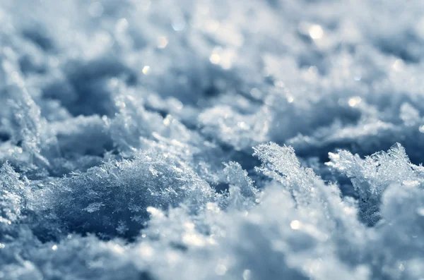 Kar kristalleri yakın çekim — Stok fotoğraf