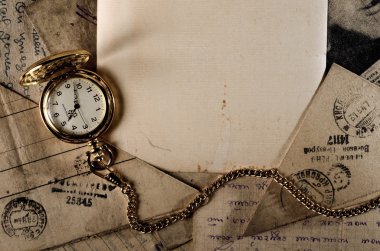 Eski harfler doku Vintage cep saati