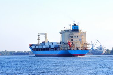 Kargo konteyner liman yelkenli gemi