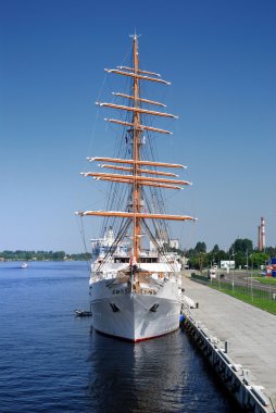 Eski gemi yelken port, riga, Letonya
