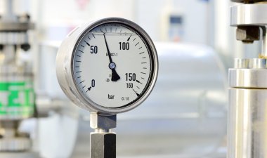 Endüstriyel termometre kırmızı oku kazan dairesi