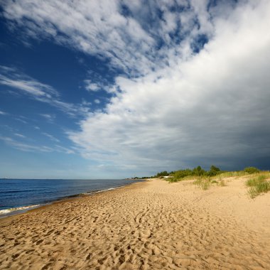 Baltık Denizi kıyısında. Riga, Letonya