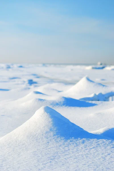 Deserto de gelo paisagem inverno — Fotografia de Stock