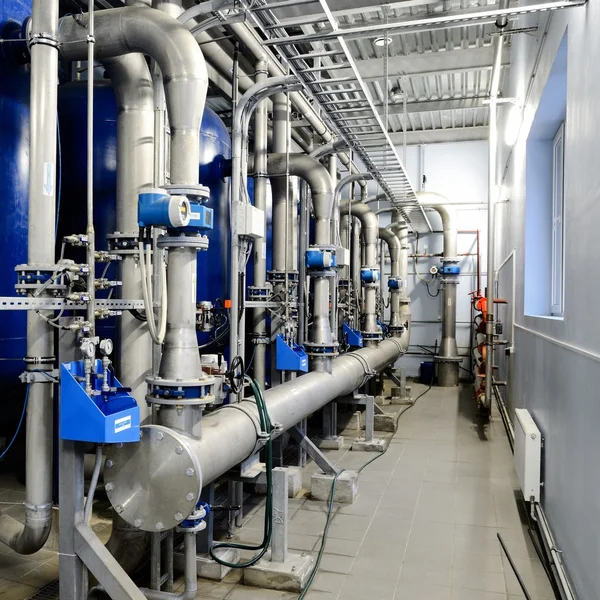 Large industrial boiler room — Stock Photo, Image