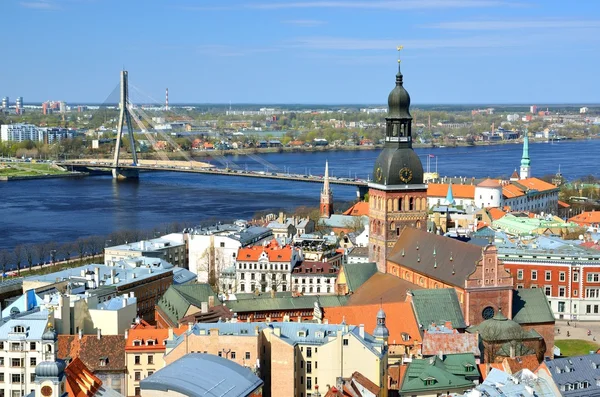 Widok ogólny na riga, Łotwa — Zdjęcie stockowe