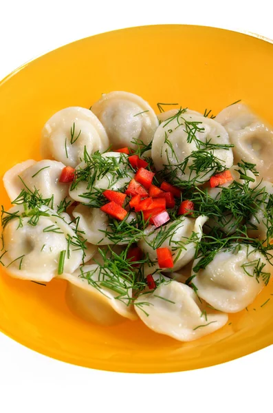 Dumplings on the dish — Stock Photo, Image
