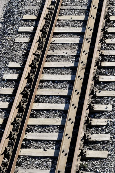 Railroad track close-up — Stock Photo, Image