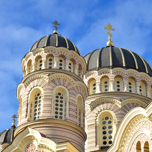 Catedral ortodoxa en Riga, Letonia — Foto de Stock
