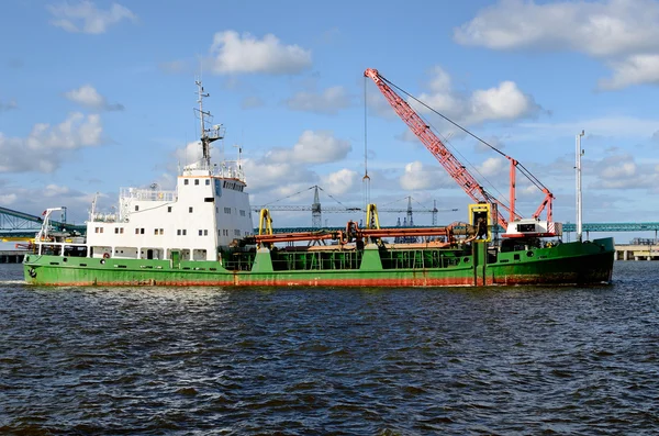 Ship at the cargo port. Ventspils terminal, Latvia — Stock Photo, Image