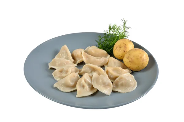 Dumplings en el plato —  Fotos de Stock