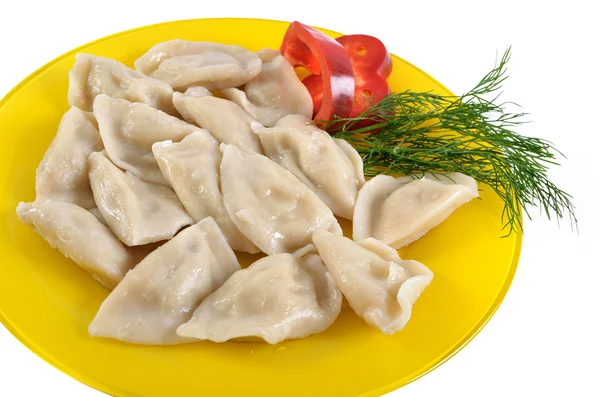 Dumplings on the dish — Stock Photo, Image