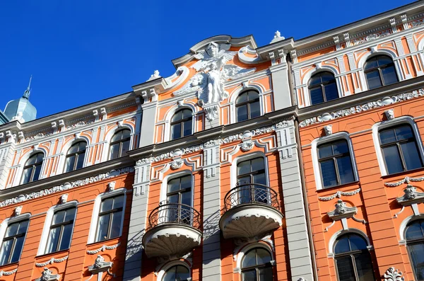 Riga, Letonya (art nouveau) jugendstyle, Binası eski — Stok fotoğraf