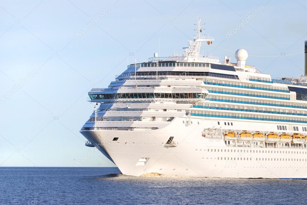 Concordia-class cruise liner entering the port of Riga