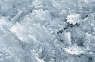 kar kristalleri yakın çekim