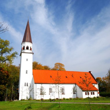 old luthetan church in Sigulda, Latvia clipart