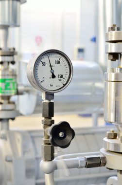 Endüstriyel termometre kırmızı oku kazan dairesi