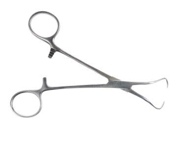 Medical scissors isolated on white clipart