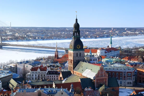 Vista real sobre Riga, Letónia — Fotografia de Stock