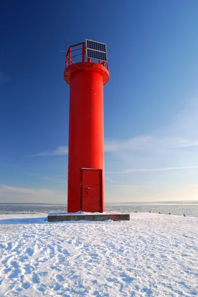 Lighthouse in winter — Stock Photo, Image