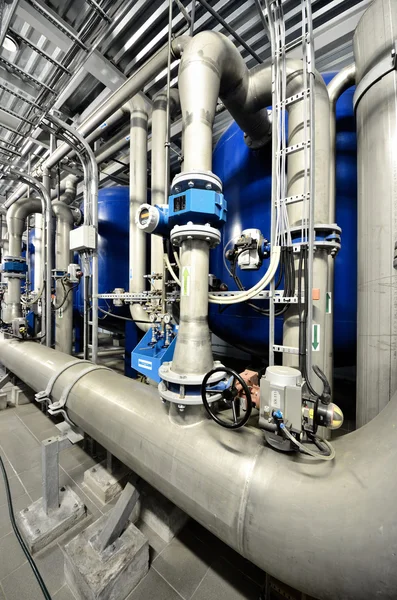 Large industrial boiler room — Stock Photo, Image